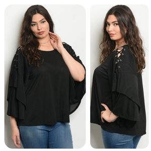 Plus size black top